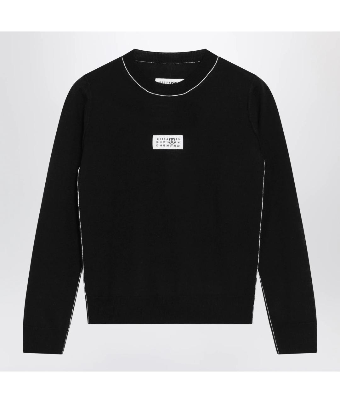 MM6 MAISON MARGIELA Черный шерстяной джемпер / свитер, фото 3