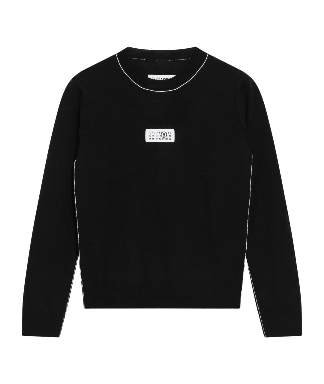 MM6 MAISON MARGIELA Черный шерстяной джемпер / свитер, фото 1