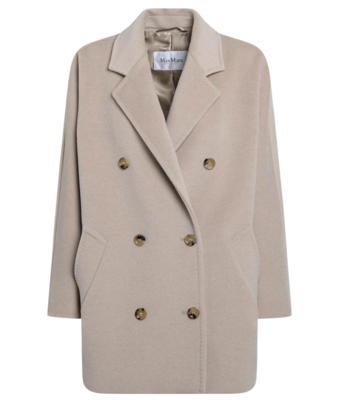 MAX MARA Бежевое шерстяное пальто, фото 1