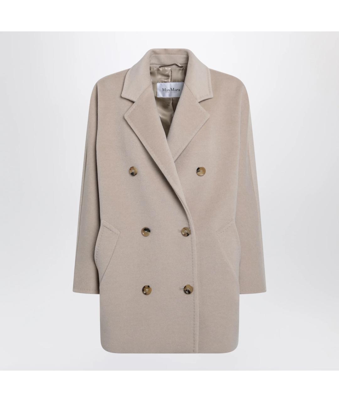 MAX MARA Бежевое шерстяное пальто, фото 3
