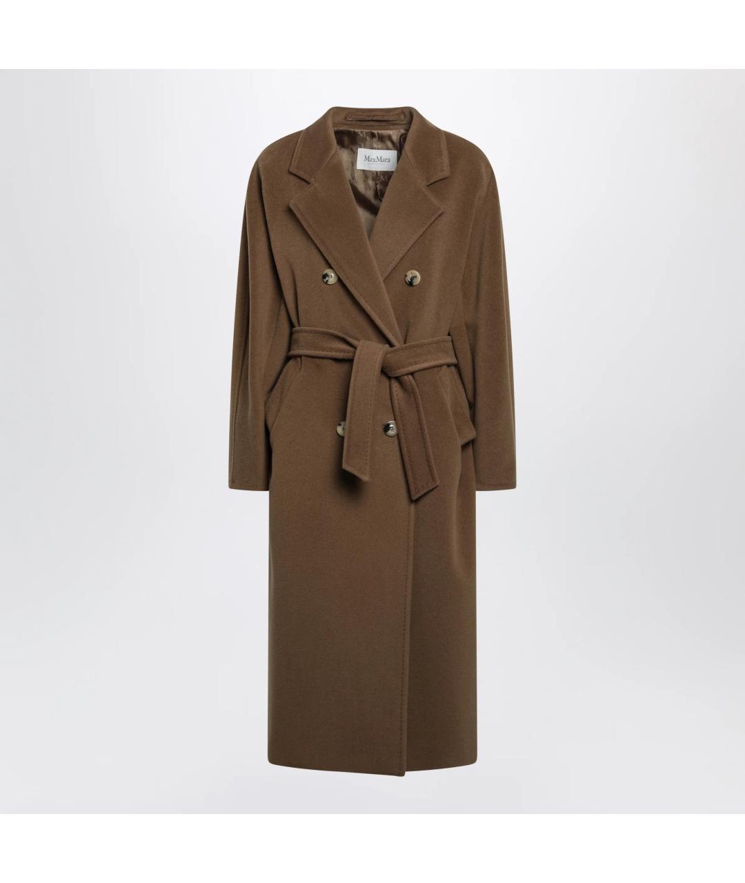 MAX MARA Коричневое шерстяное пальто, фото 3