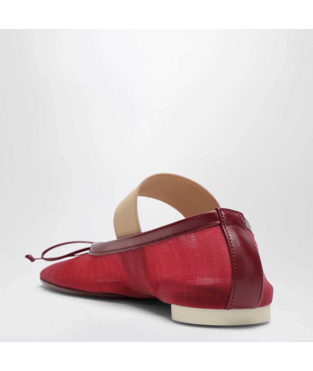 MM6 MAISON MARGIELA Красные текстильные балетки, фото 2