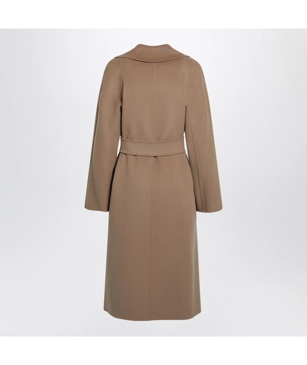 MAX MARA STUDIO Коричневое шерстяное пальто, фото 2