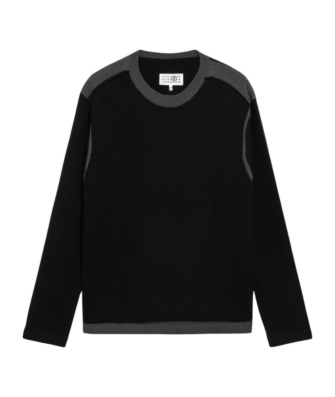 MM6 MAISON MARGIELA Черный шерстяной джемпер / свитер, фото 1