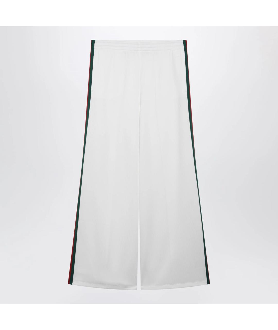 GUCCI Белые хлопковые брюки широкие, фото 3