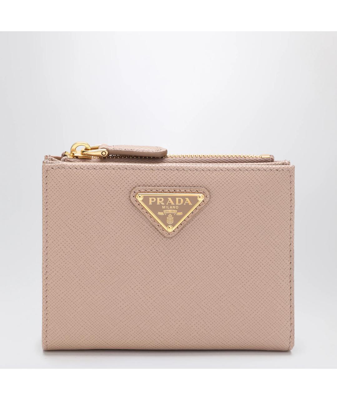 PRADA Розовый кожаный кошелек, фото 3