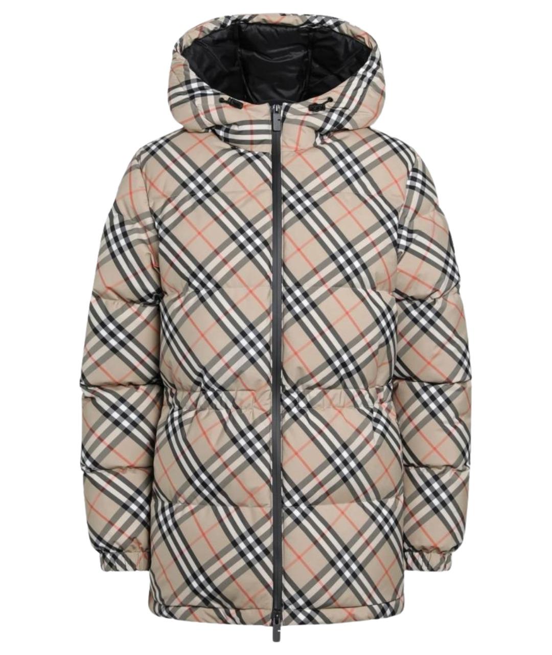 BURBERRY Бежевый полиэстеровый пуховик, фото 1