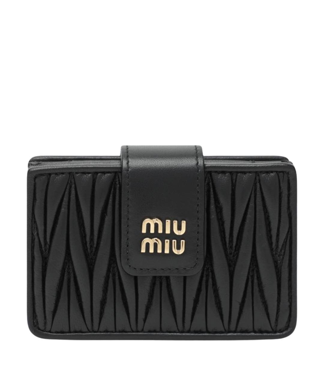 MIU MIU Черный кожаный кардхолдер, фото 1