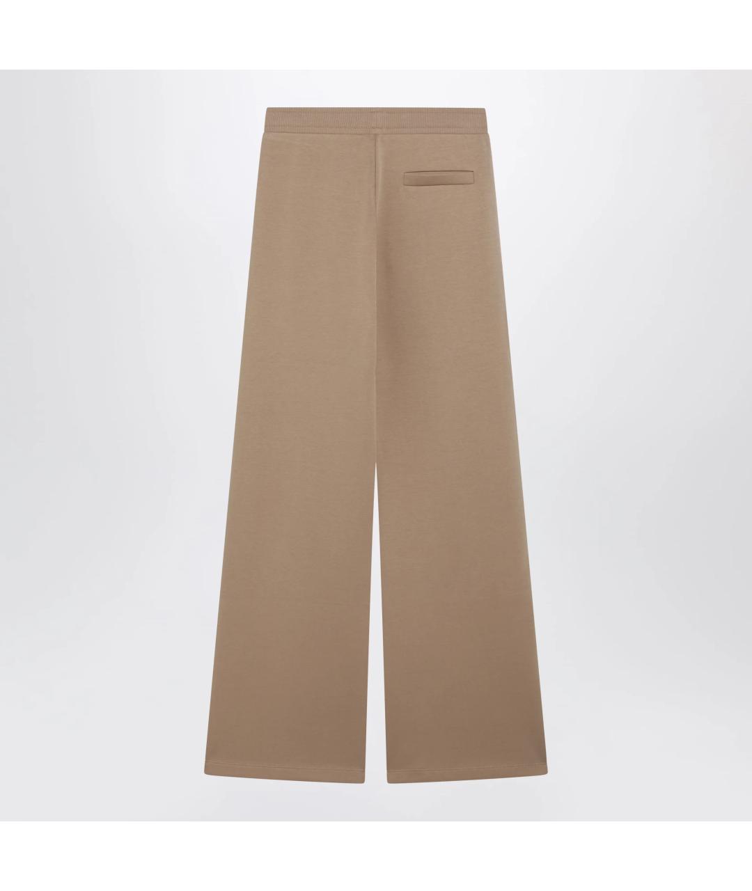 'S MAX MARA Коричневые хлопковые прямые брюки, фото 2