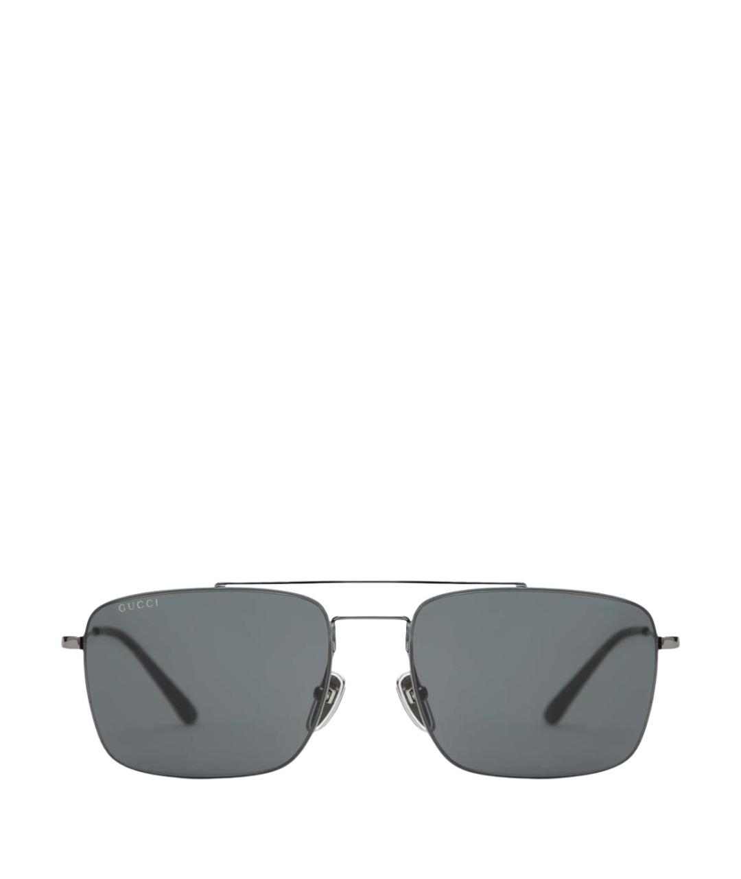 GUCCI Серые металлические солнцезащитные очки, фото 1