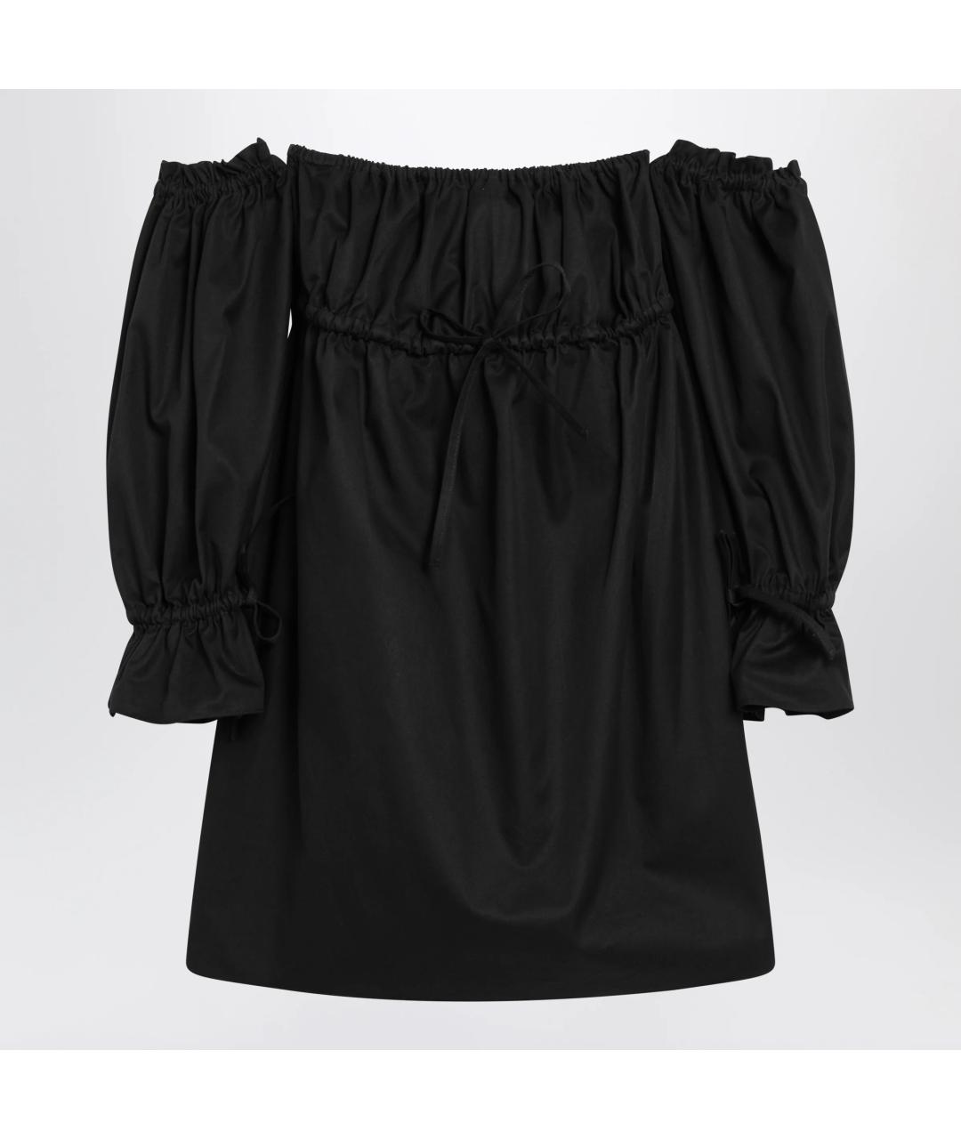 SAINT LAURENT Черное хлопковое коктейльное платье, фото 3