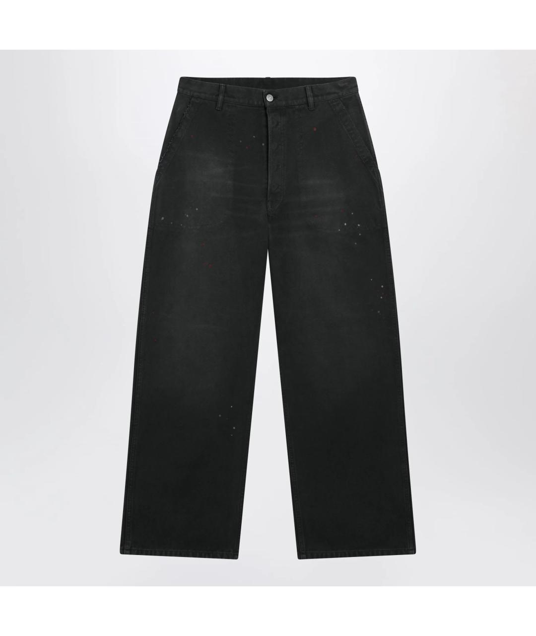 MAISON MARGIELA Черные хлопковые прямые джинсы, фото 3