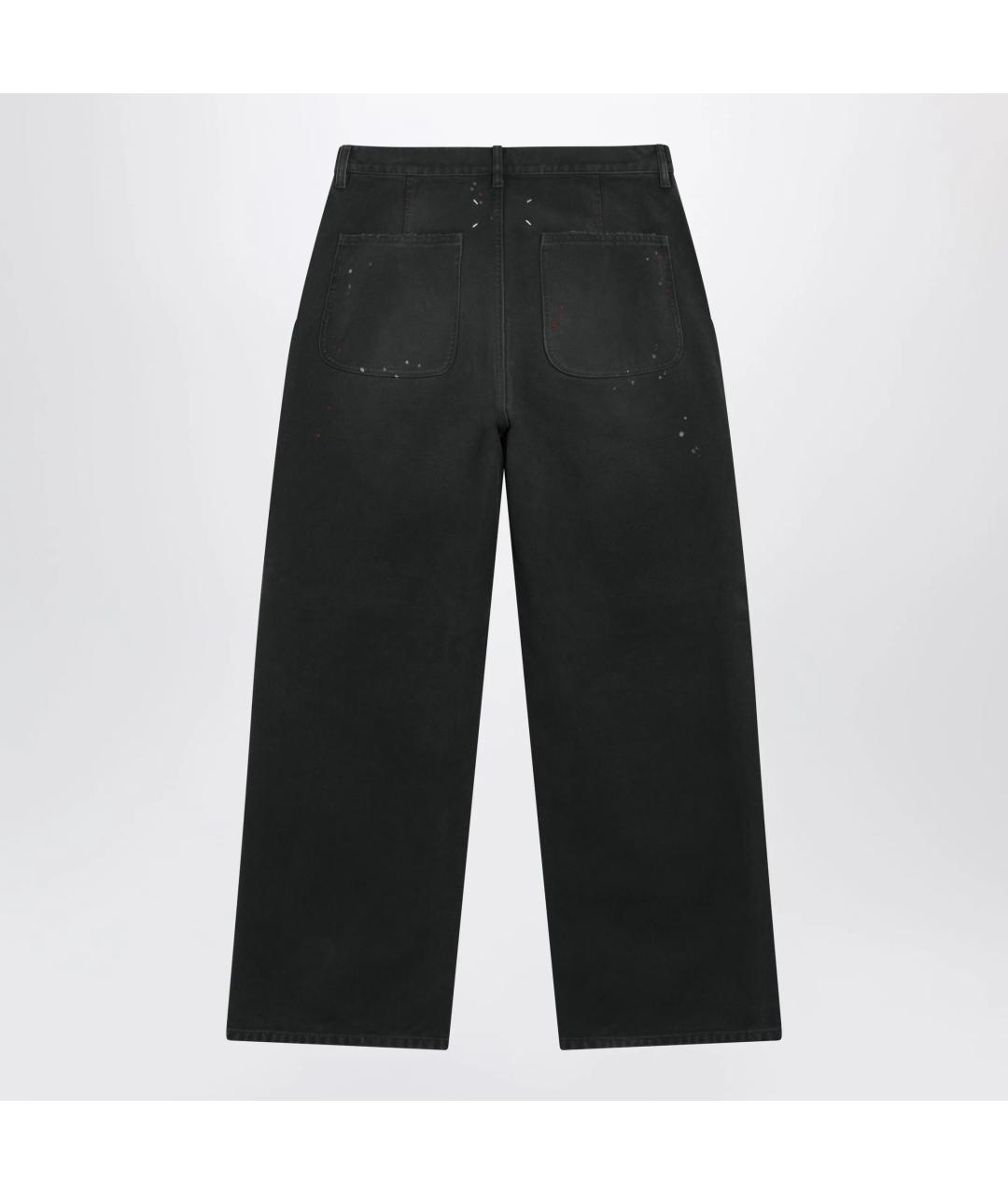 MAISON MARGIELA Черные хлопковые прямые джинсы, фото 2