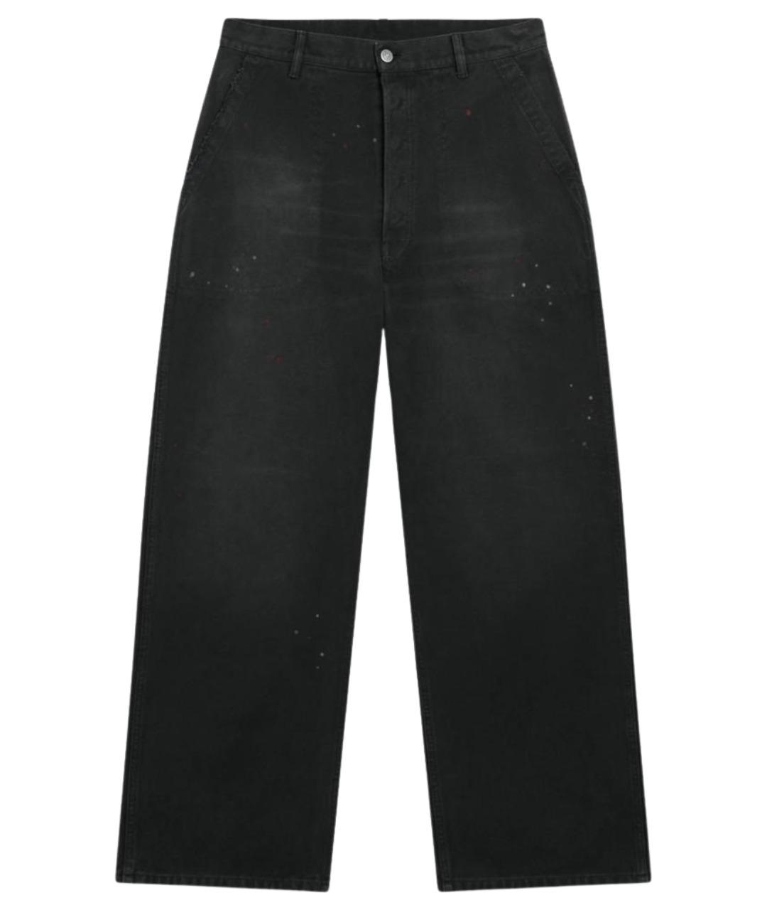 MAISON MARGIELA Черные хлопковые прямые джинсы, фото 1