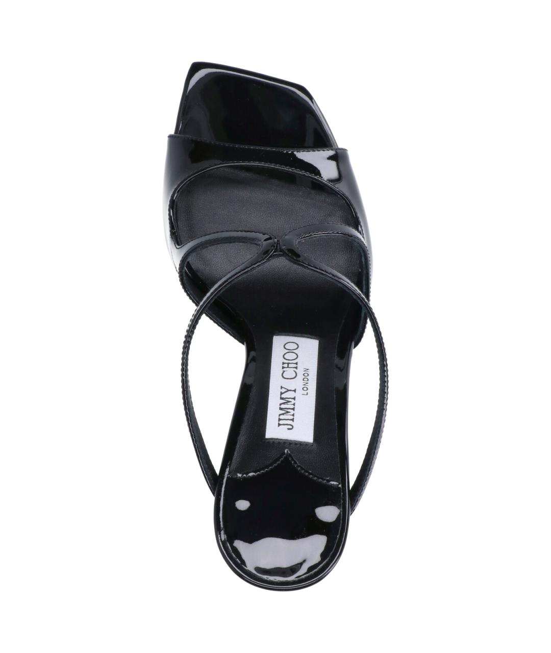 JIMMY CHOO Черные мюли из лакированной кожи, фото 5