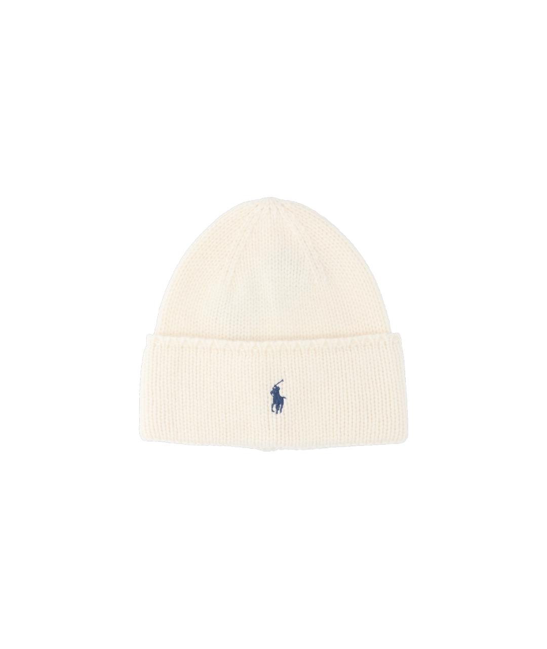 POLO RALPH LAUREN Бежевая шерстяная шапка, фото 1