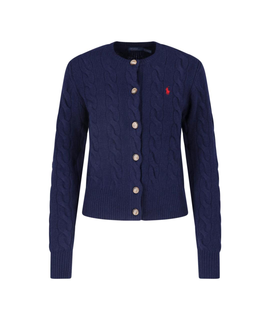 POLO RALPH LAUREN Синий шерстяной кардиган, фото 1