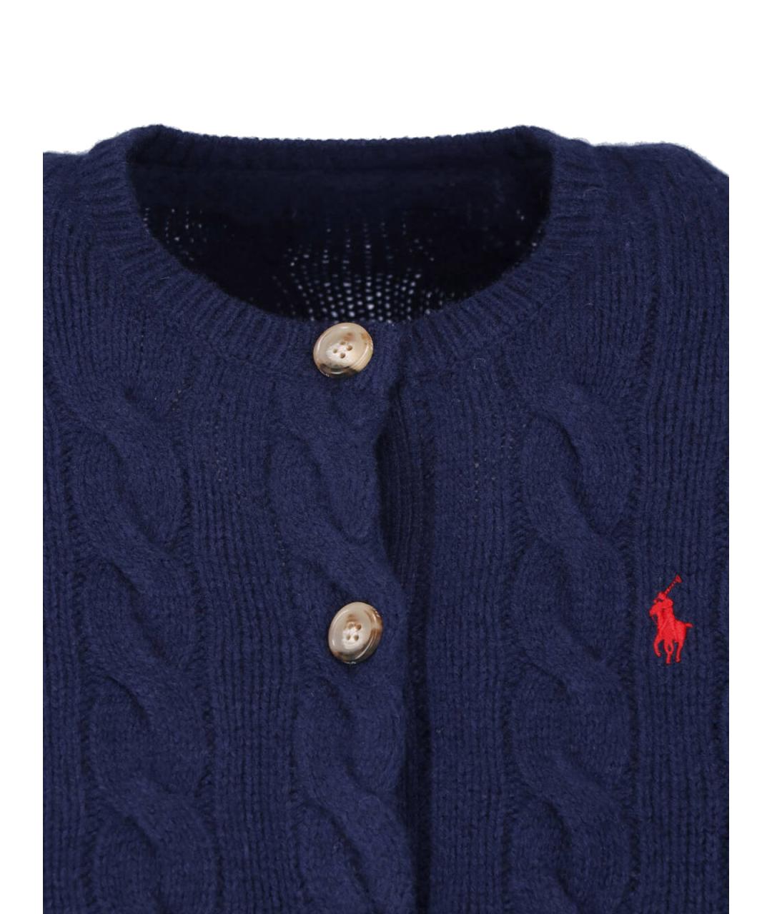 POLO RALPH LAUREN Синий шерстяной кардиган, фото 3