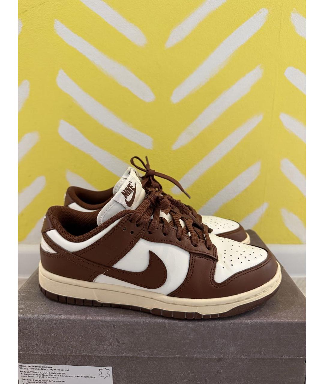 NIKE Коричневые кеды из искусственной кожи, фото 8
