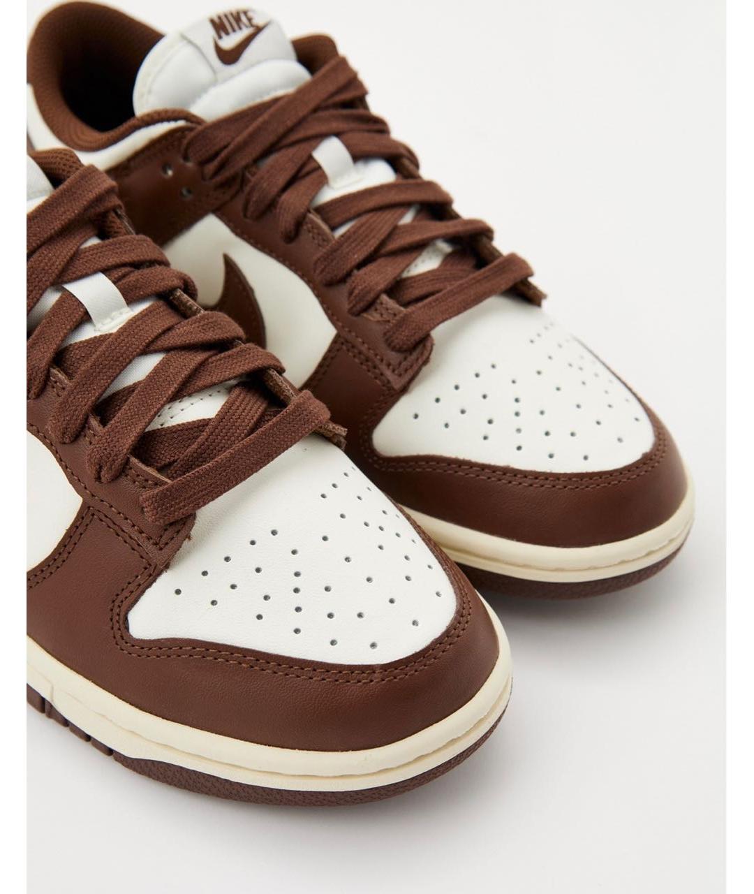 NIKE Коричневые кеды из искусственной кожи, фото 3