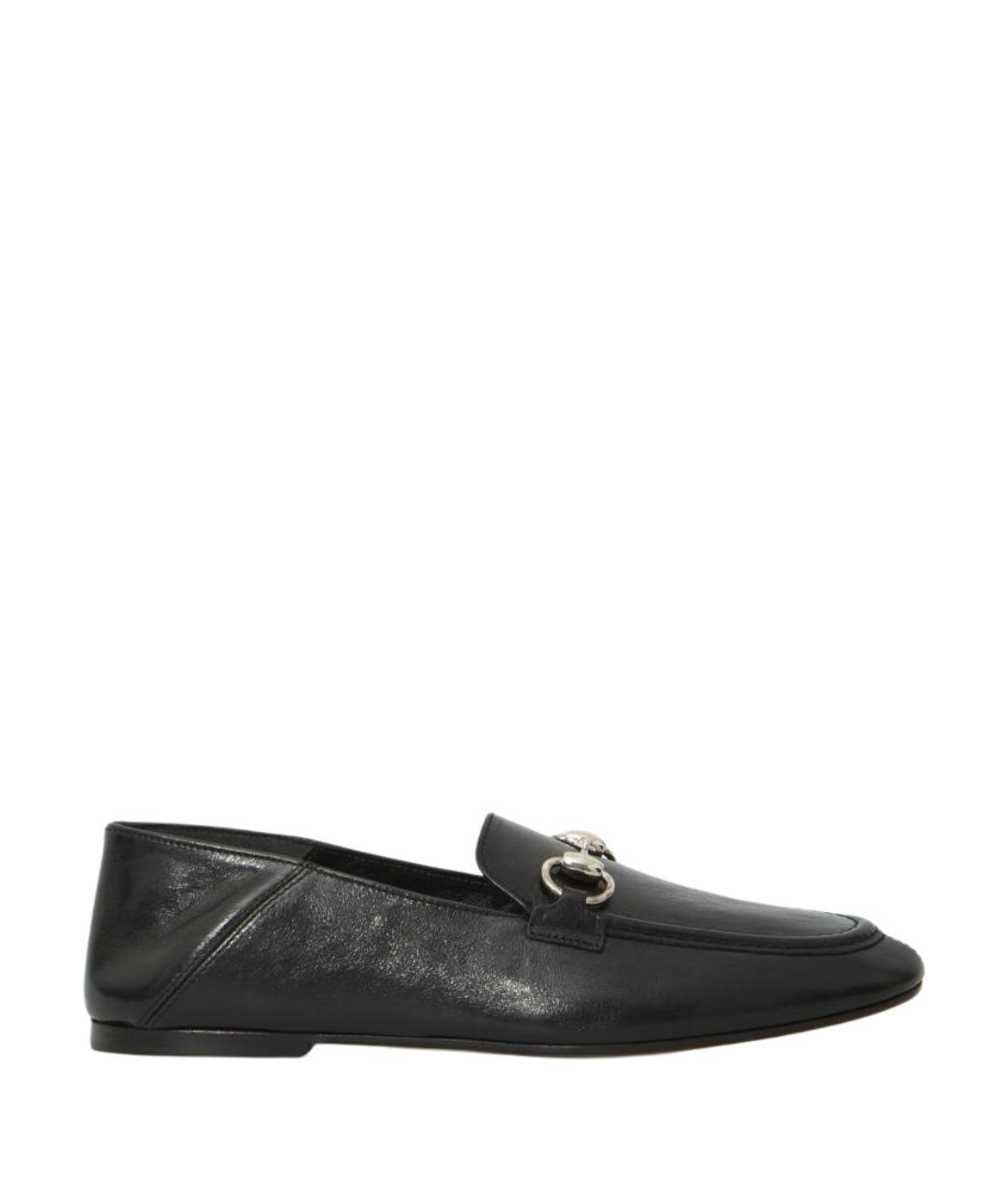 GUCCI Черные кожаные лоферы, фото 1