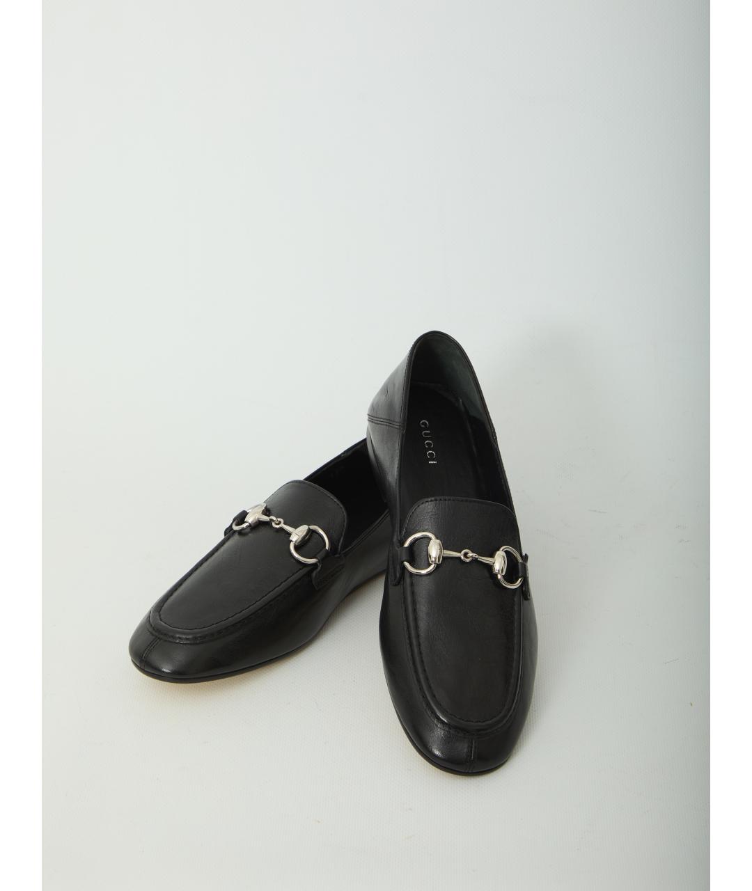 GUCCI Черные кожаные лоферы, фото 5