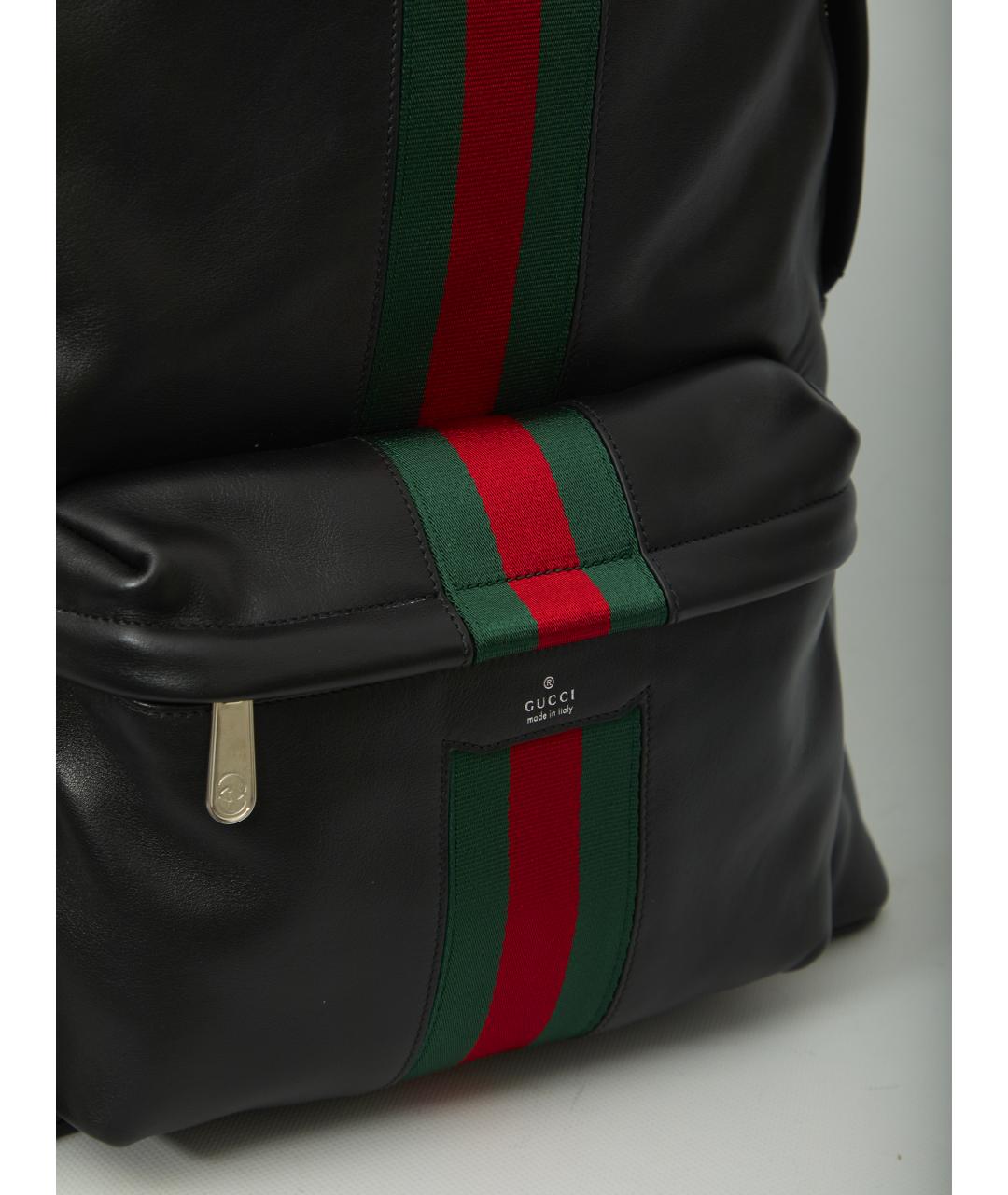 GUCCI Черный кожаный рюкзак, фото 4