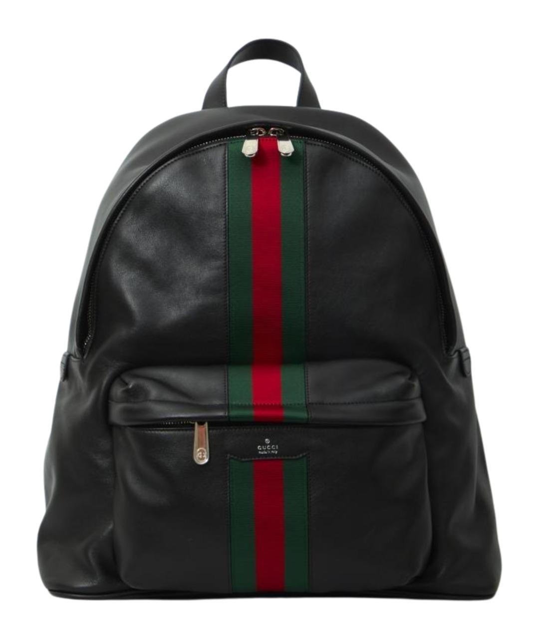 GUCCI Черный кожаный рюкзак, фото 1