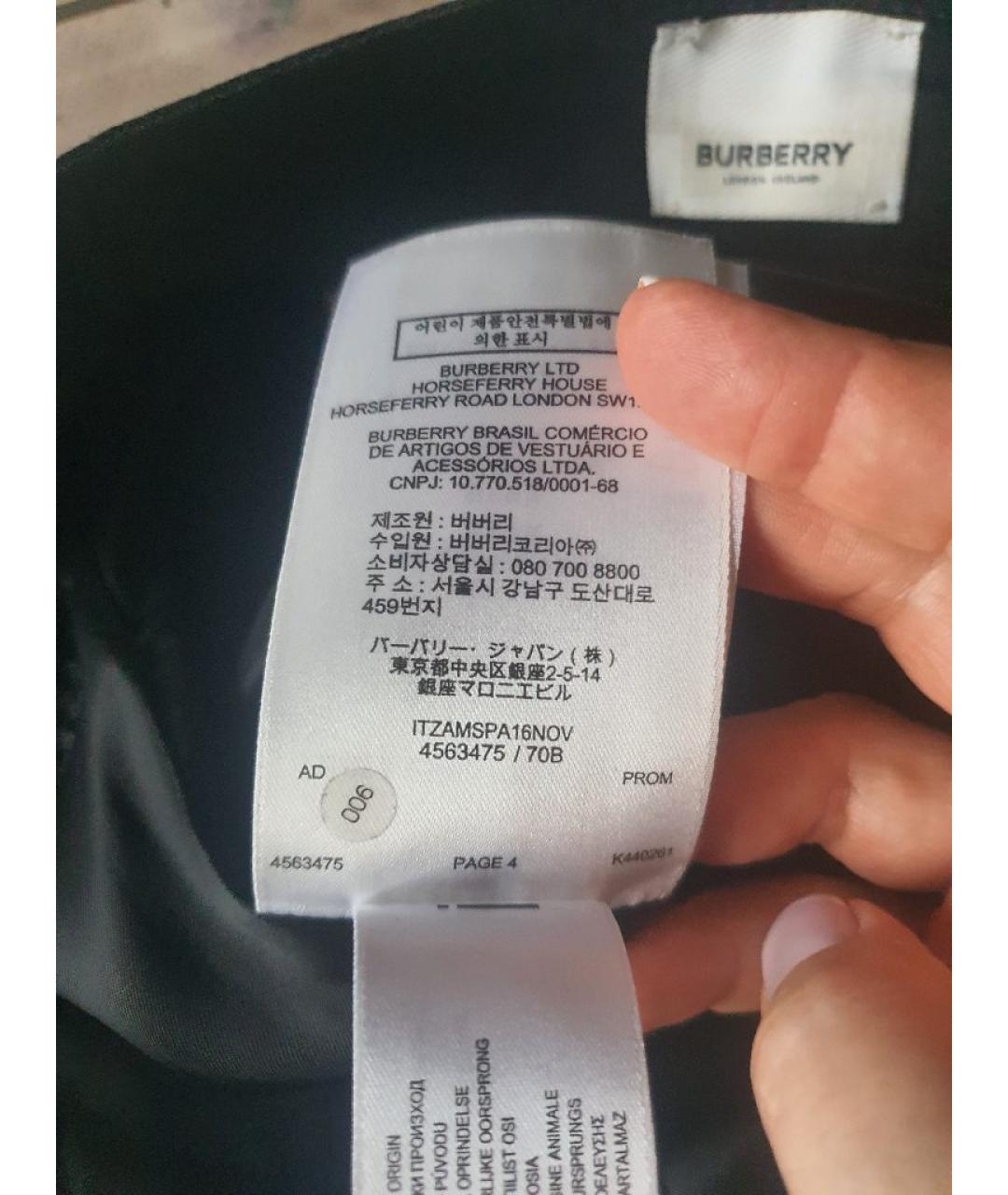 BURBERRY Черные шорты, фото 7