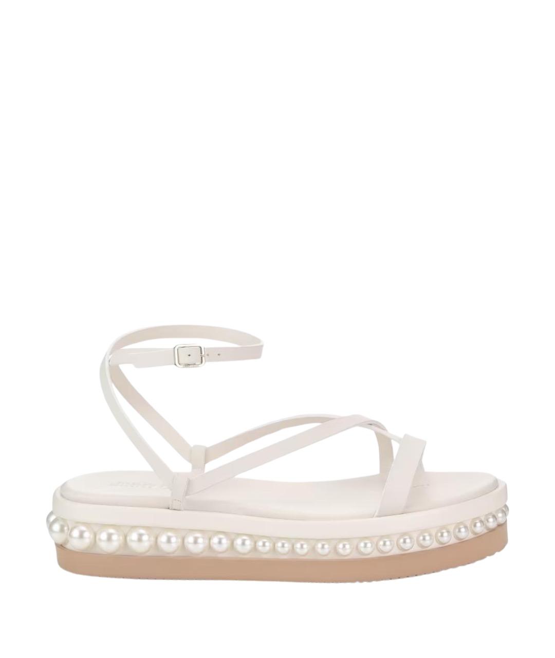 JIMMY CHOO Белые кожаные сандалии, фото 1