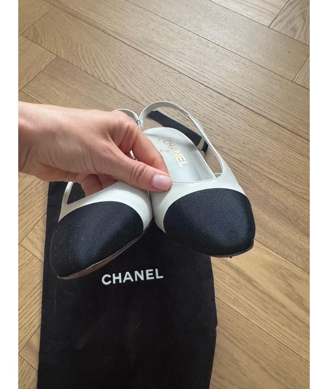 CHANEL Серые кожаные туфли, фото 4