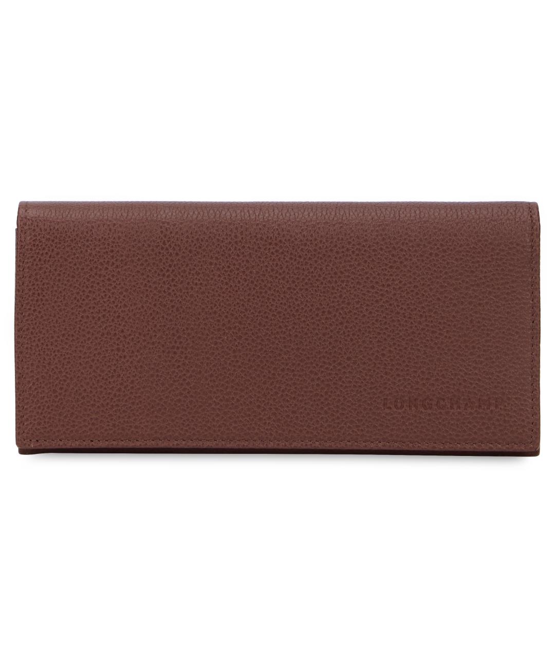 LONGCHAMP Коричневый кожаный кошелек, фото 2