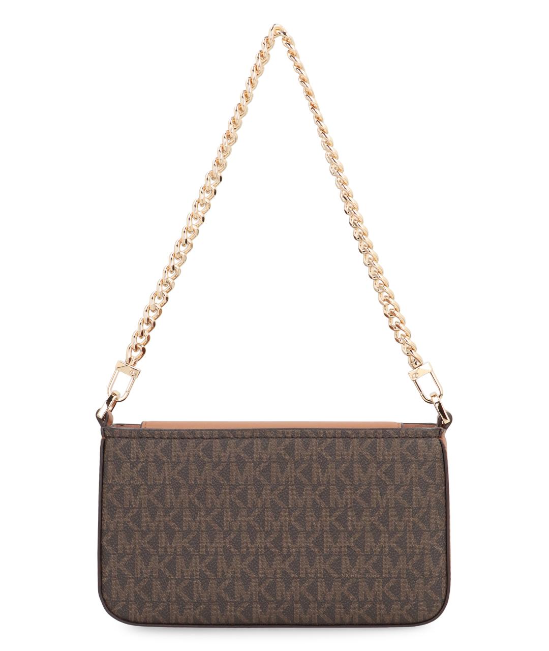MICHAEL MICHAEL KORS Коричневая канва сумка через плечо, фото 3