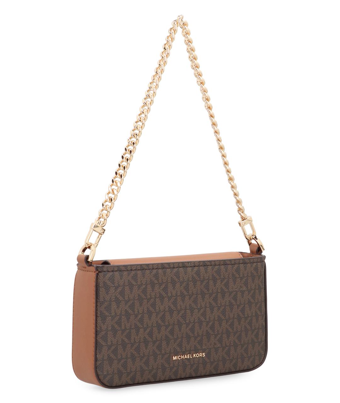 MICHAEL MICHAEL KORS Коричневая канва сумка через плечо, фото 2