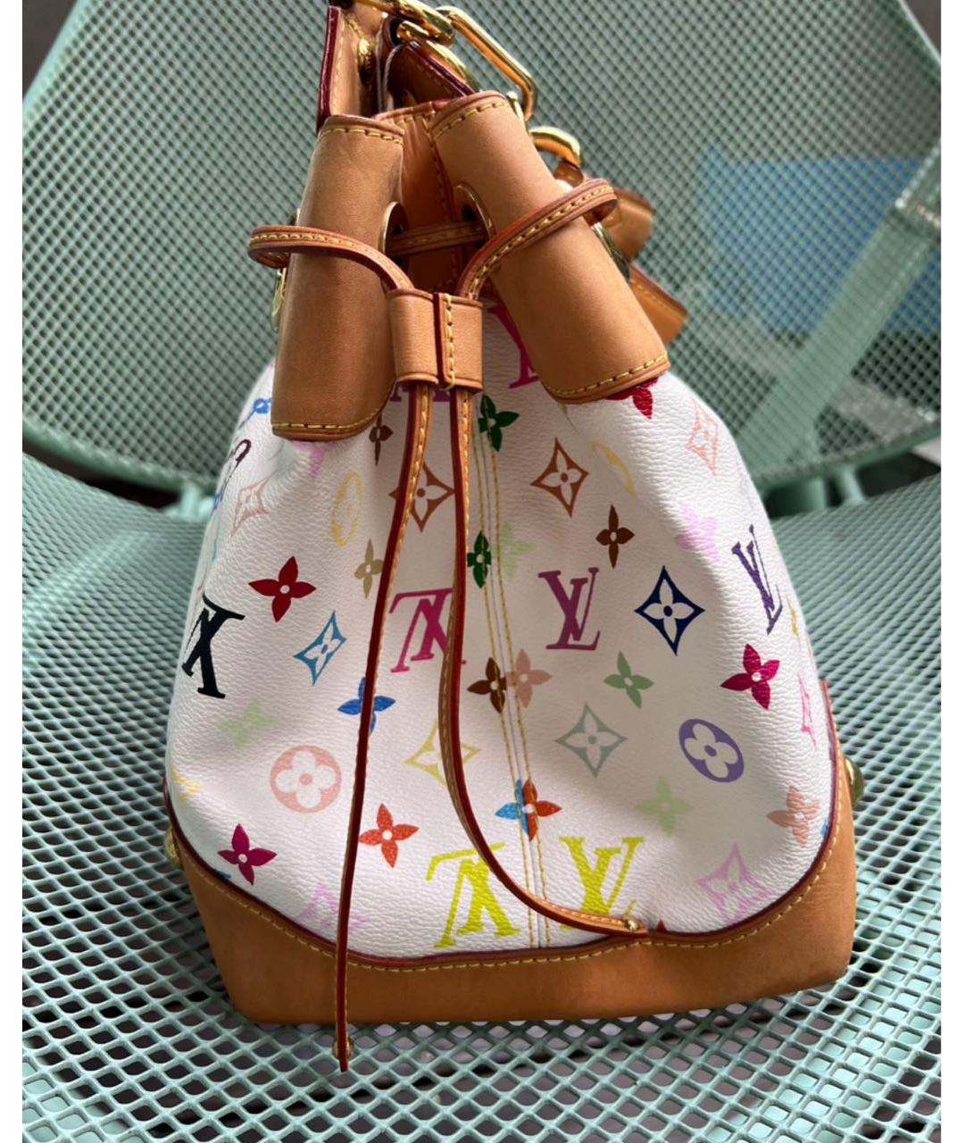 LOUIS VUITTON Белая канва сумка с короткими ручками, фото 3