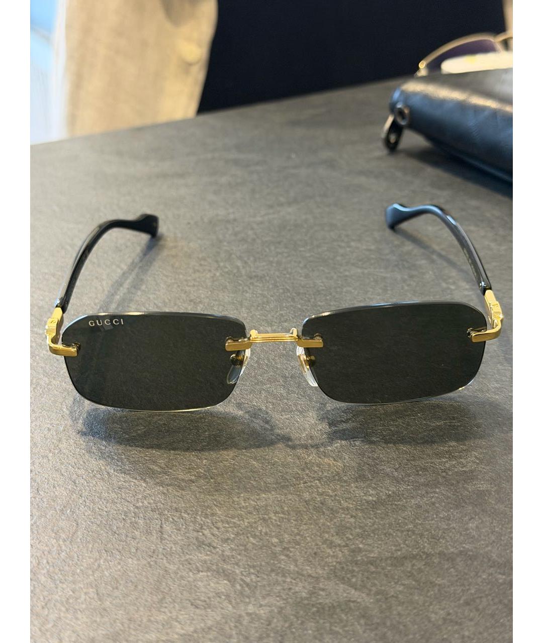 GUCCI Черные пластиковые солнцезащитные очки, фото 4