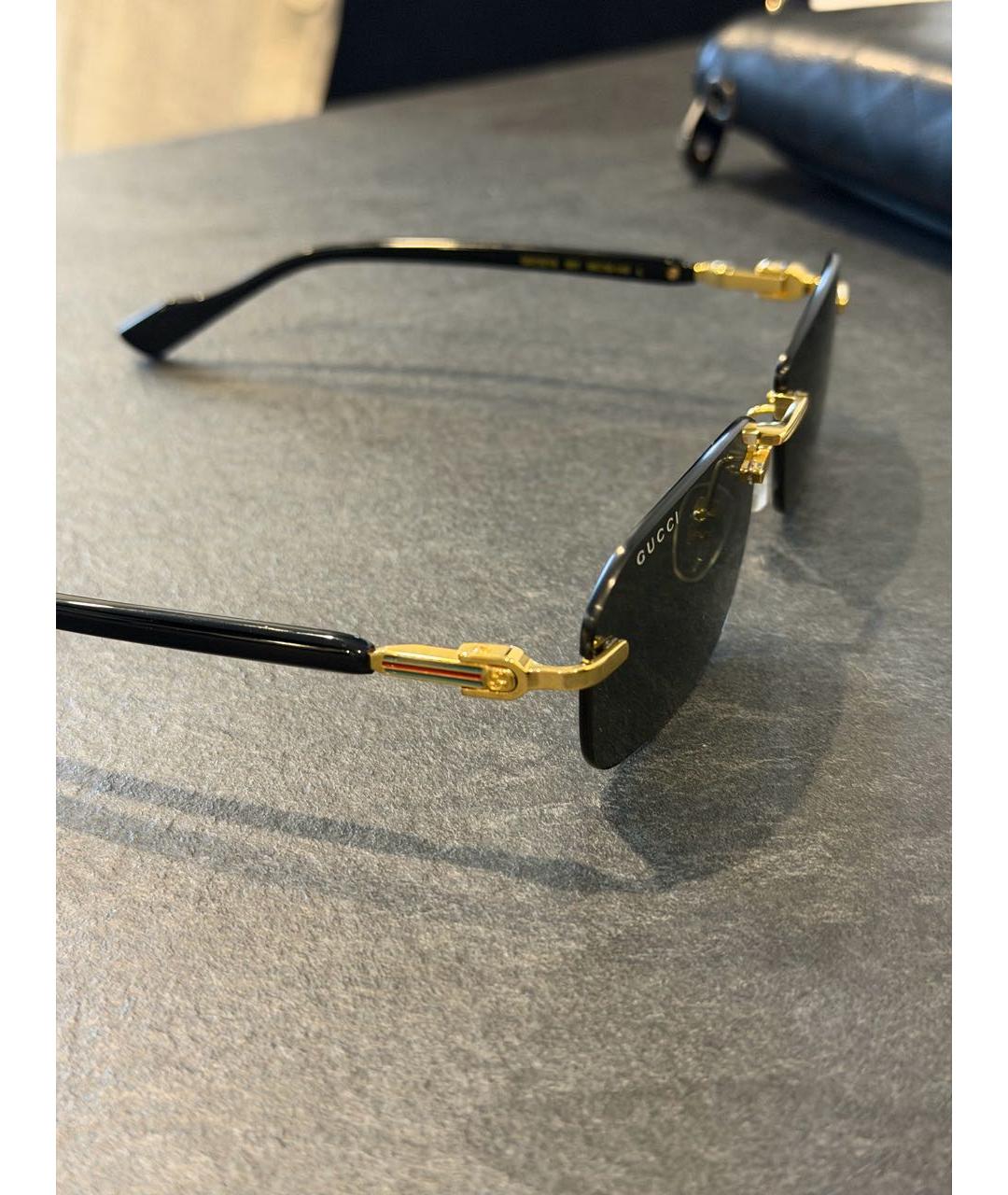 GUCCI Черные пластиковые солнцезащитные очки, фото 2
