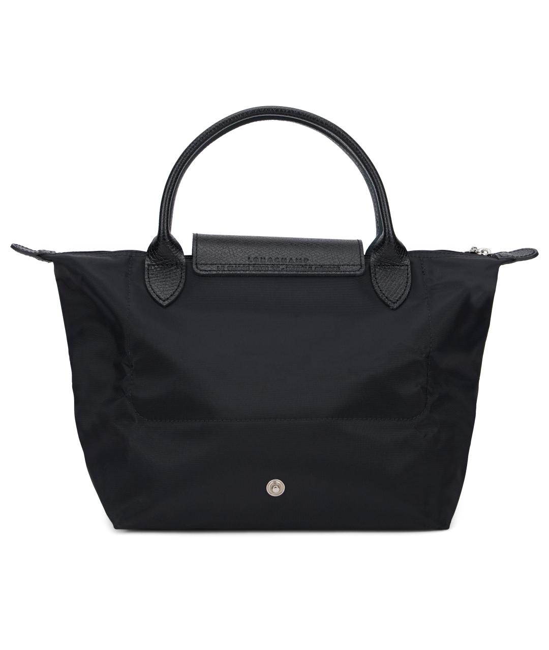 LONGCHAMP Черная синтетическая сумка с короткими ручками, фото 3