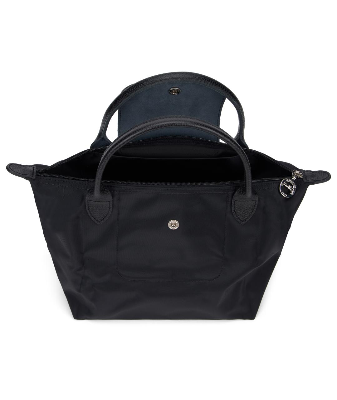 LONGCHAMP Черная синтетическая сумка с короткими ручками, фото 4