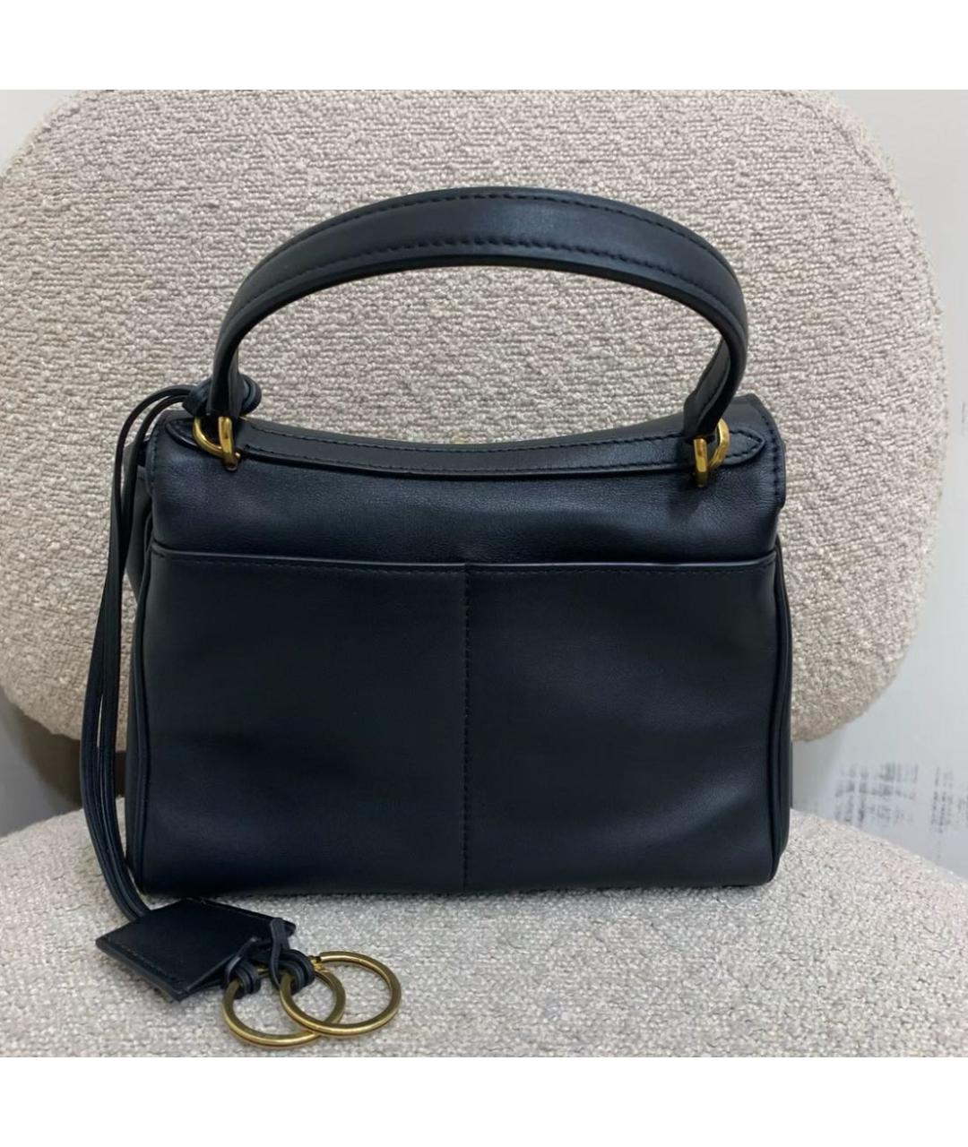 BALENCIAGA Черная кожаная сумка через плечо, фото 4