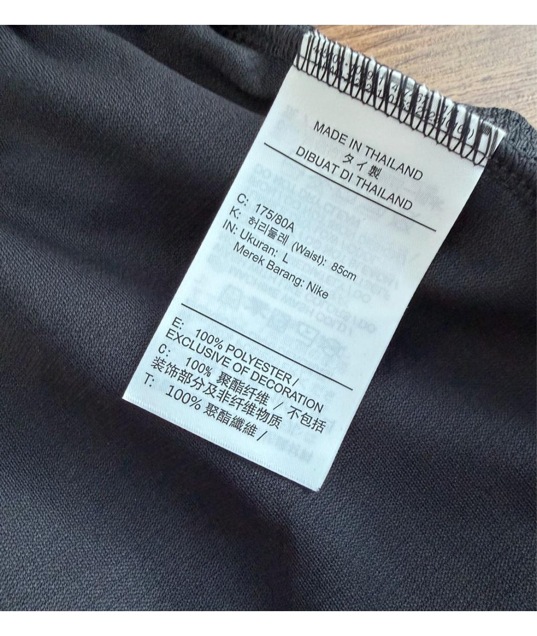 NIKE Черная полиэстеровая футболка, фото 6