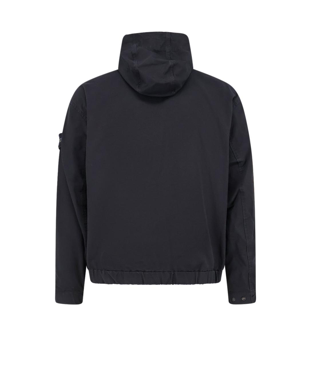 STONE ISLAND Черная хлопковая куртка, фото 2