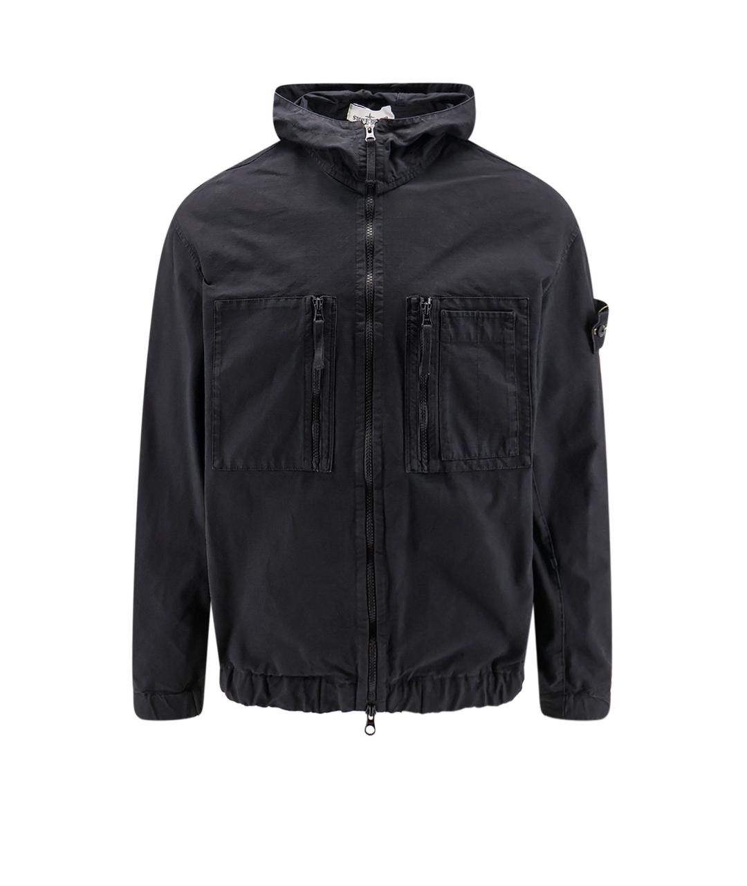 STONE ISLAND Черная хлопковая куртка, фото 1