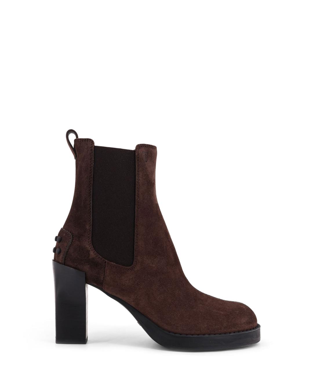 TOD'S Коричневые замшевые сапоги, фото 1