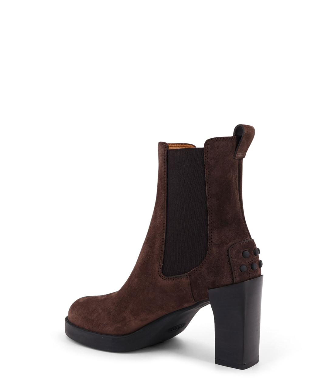 TOD'S Коричневые замшевые сапоги, фото 3