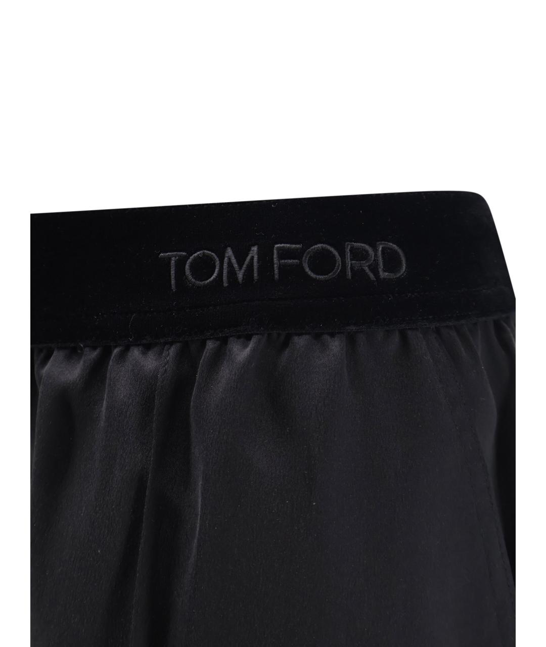 TOM FORD Черные шелковые прямые брюки, фото 3