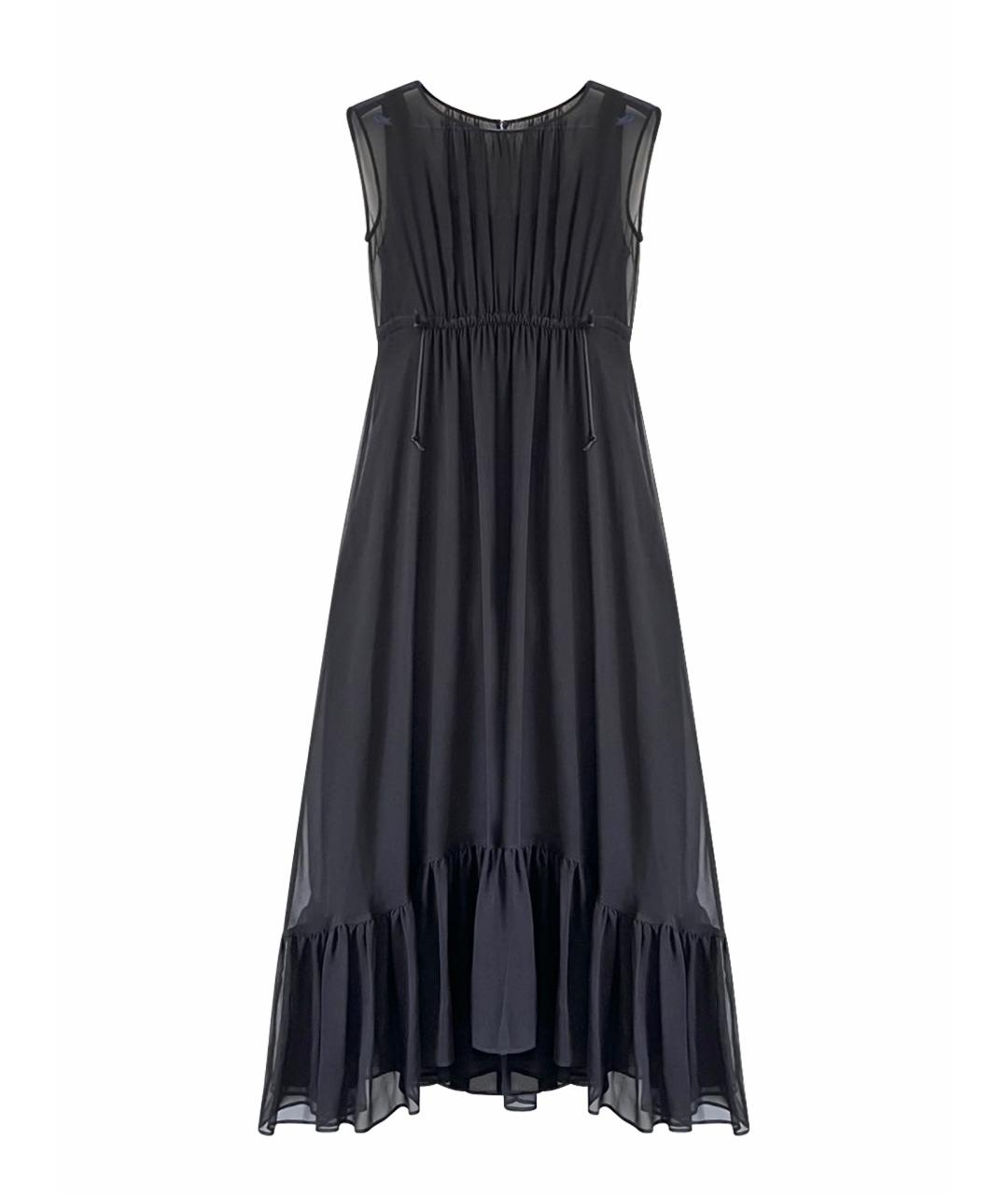 SPORTMAX Черное ацетатное повседневное платье, фото 1