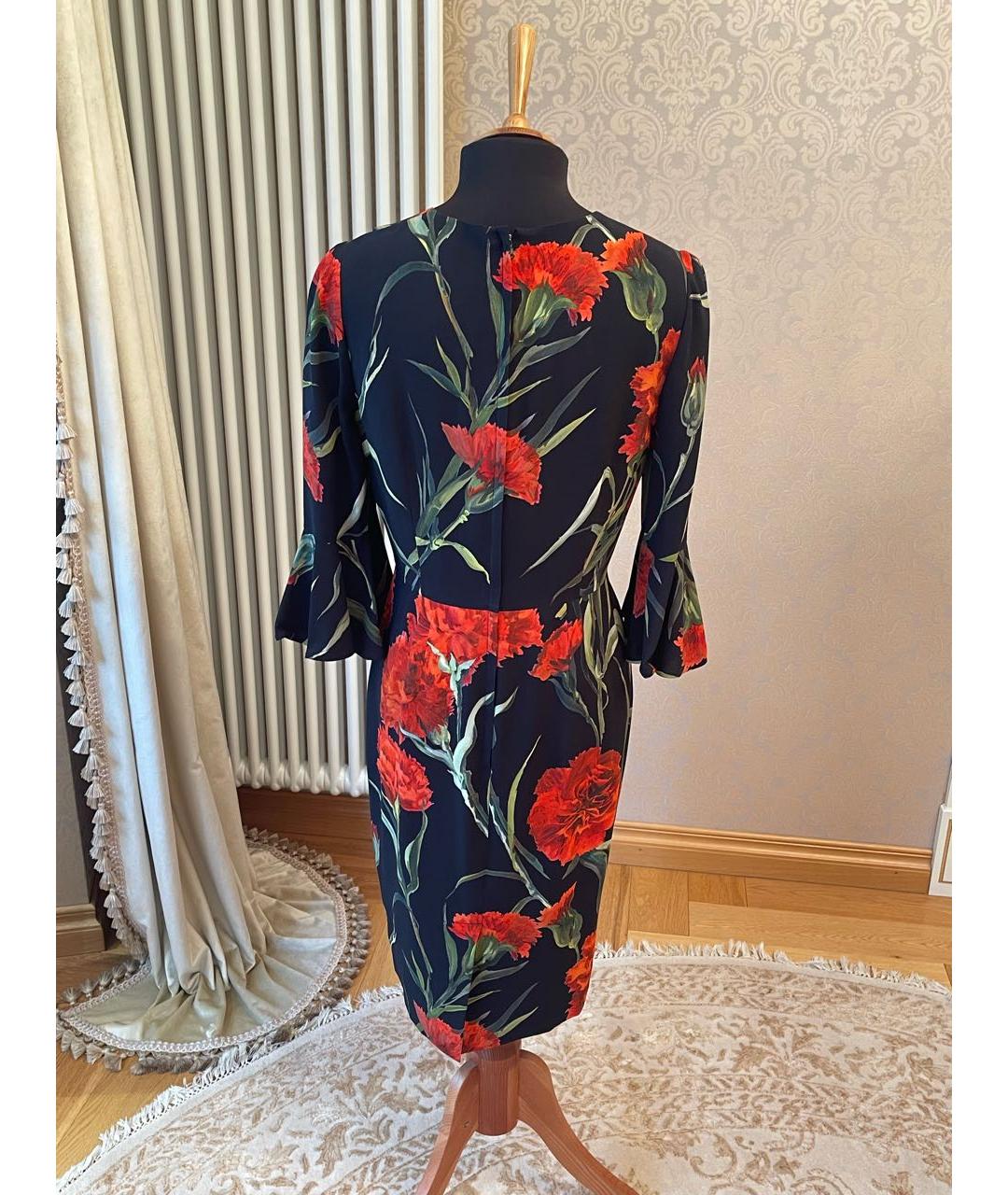 DOLCE&GABBANA Мульти вискозное повседневное платье, фото 2