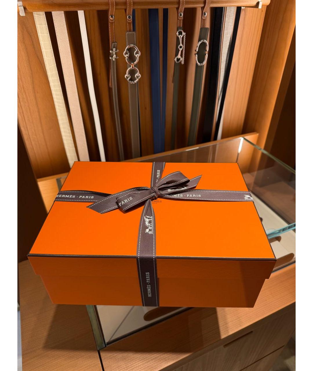 HERMES Коричневая тканевая сумка через плечо, фото 8