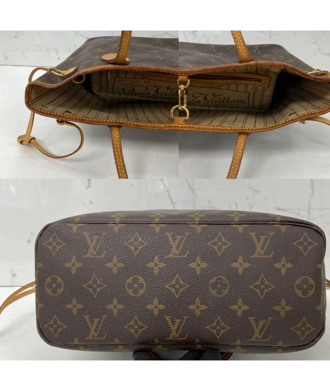 LOUIS VUITTON Коричневая канва сумка тоут, фото 3